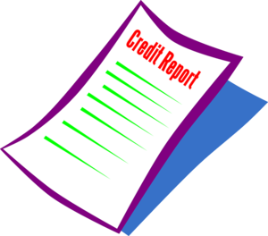 Credit Report heading on a sheet of paper